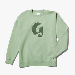Glossier Mint Green Boston Crewneck Sweatshirt Cotton Long Sleeve Pullover XS